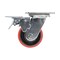 Vestil Polyurethane Swivel With Total Brake Caster 4 In. Diameter x 2 In. Width 792 lb Red/Black CST-VE-4X2PU-SWTB - alternate 2